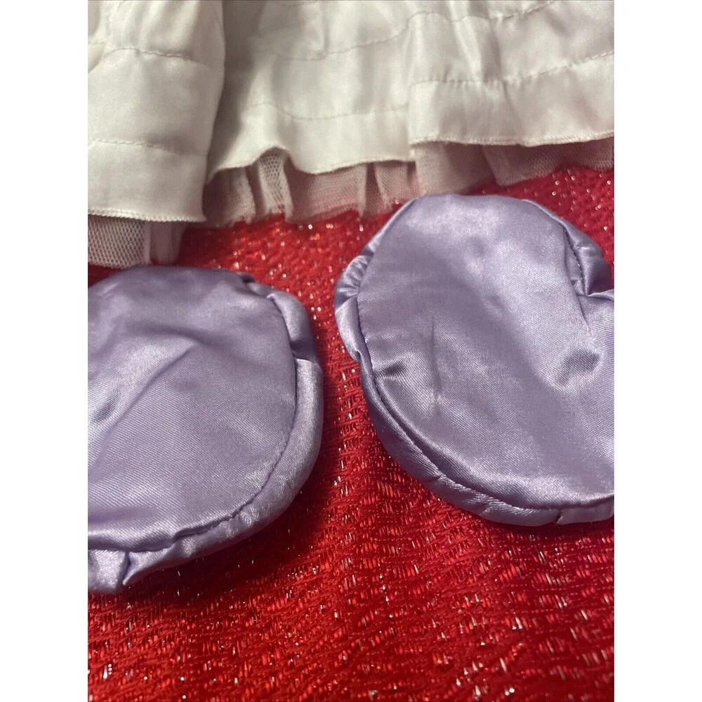 Build A Bear Workshop- Pink Lavender White Tulle Sparkle dress  Butterfly Shoes
